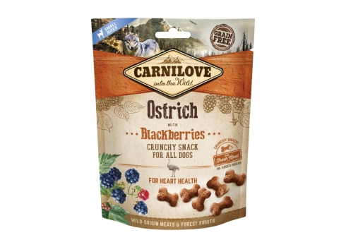Carnilove Dog Snack Ostrich Blackberries maiused koerale 200g