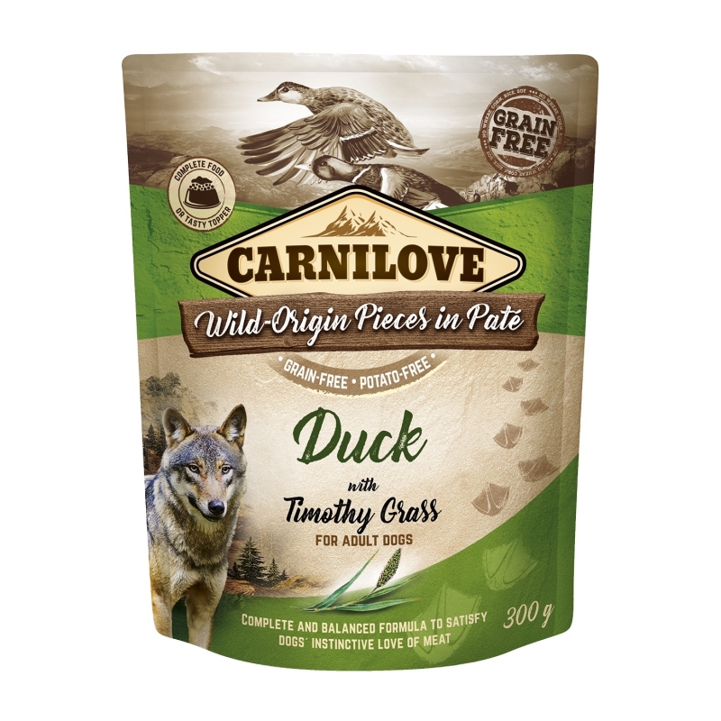 Carnilove Pouch Pate Duck with Timothy Grass einekotike koertele 300g Carnilove Pouch Pate Duck with Timothy Grass einekotike koertele 300g