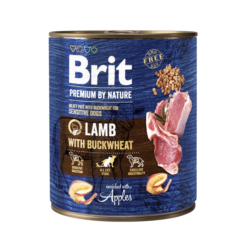 Brit Premium by Nature konserv Lamb with Buckwheat koertele 800g Brit Premium by Nature konserv Lamb with Buckwheat koertele 800g