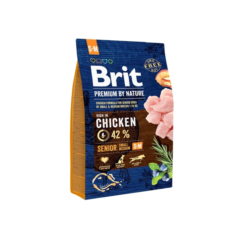 Brit Premium by Nature Senior S+M koeratoit 3 kg Brit Premium by Nature Senior S+M koeratoit 3 kg
