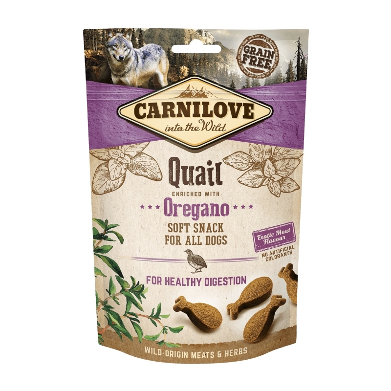 Carnilove Dog Snack Quail & Oregano maiused koerale 200g Carnilove Dog Snack Quail & Oregano maiused koerale 200g