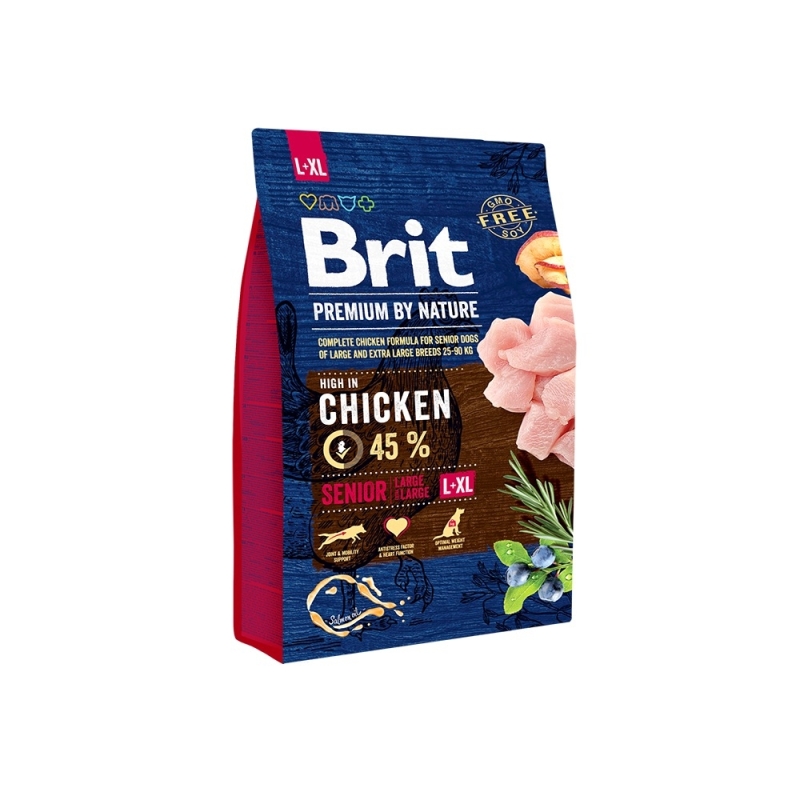 Brit Premium by Nature Senior L+XL koeratoit 3 kg Brit Premium by Nature Senior L+XL koeratoit 3 kg