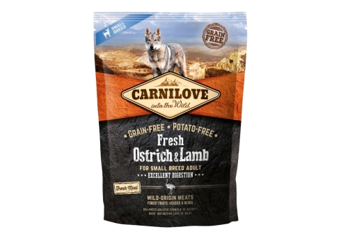 Carnilove Fresh Ostrich & Lamb for Small Adult koeratoit 1,5 kg