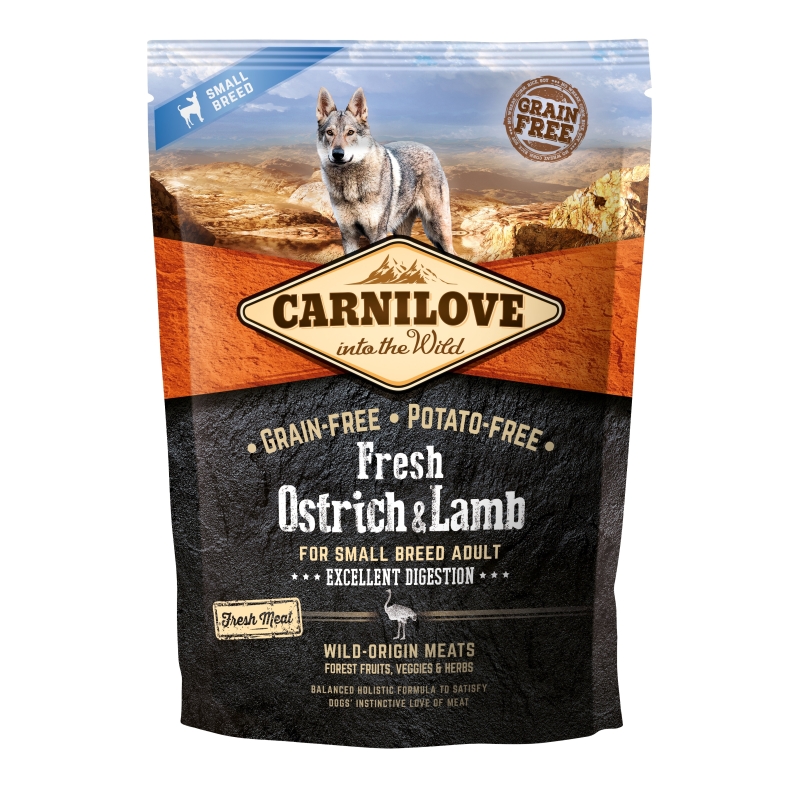 Carnilove Fresh Ostrich & Lamb for Small Adult koeratoit 1,5 kg
