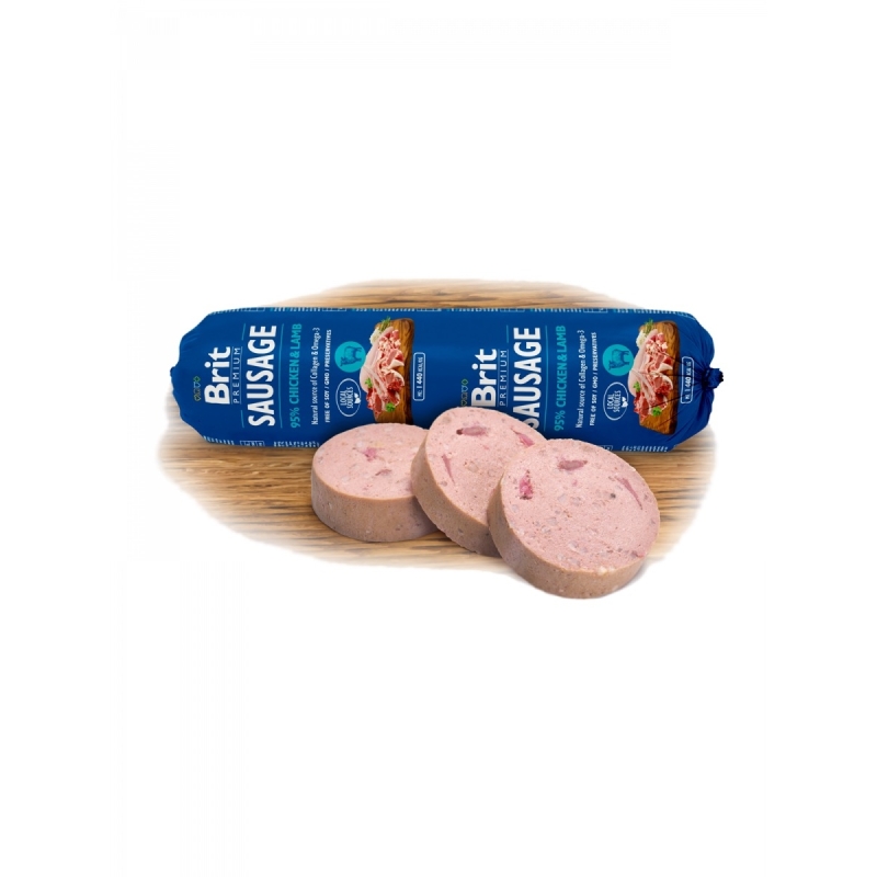 Brit Premium Chicken & Lamb vorst koertele 800g Brit Premium Chicken & Lamb vorst koertele 800g