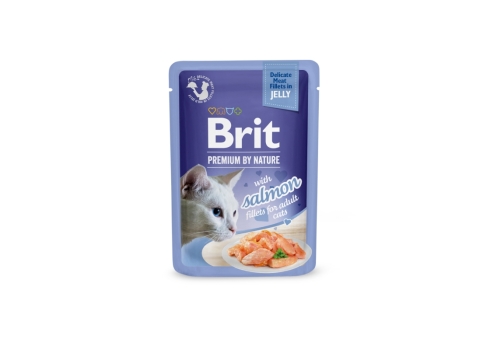 Brit Premium Salmon Fillets in Jelly märgtoit kassidele 85g