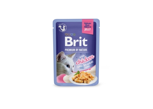 Brit Premium Delicate Chicken Fillets in Jelly märgtoit kassidele 85g