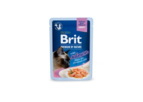 Brit Premium Delicate Salmon Fillets in Gravy märgtoit steriliseeritud kassidele 85g