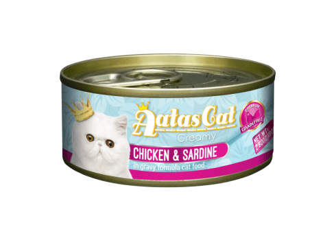 Aatas Cat Creamy Chicken & Sardine konserv kassile 80g