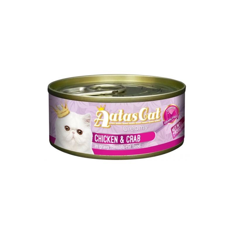 Aatas Cat Creamy Chicken & Crab konserv kassile 80g Aatas Cat Creamy Chicken & Crab konserv kassile 80g