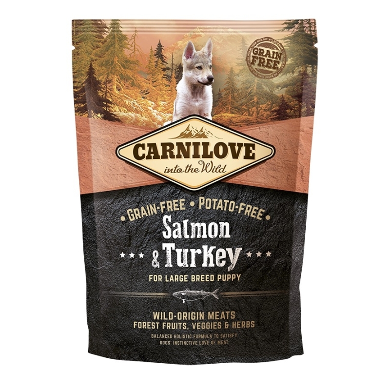 Carnilove Salmon & Turkey for Large Breed Puppies koeratoit 1,5 kg Carnilove Salmon & Turkey for Large Breed Puppies koeratoit 1,5 kg