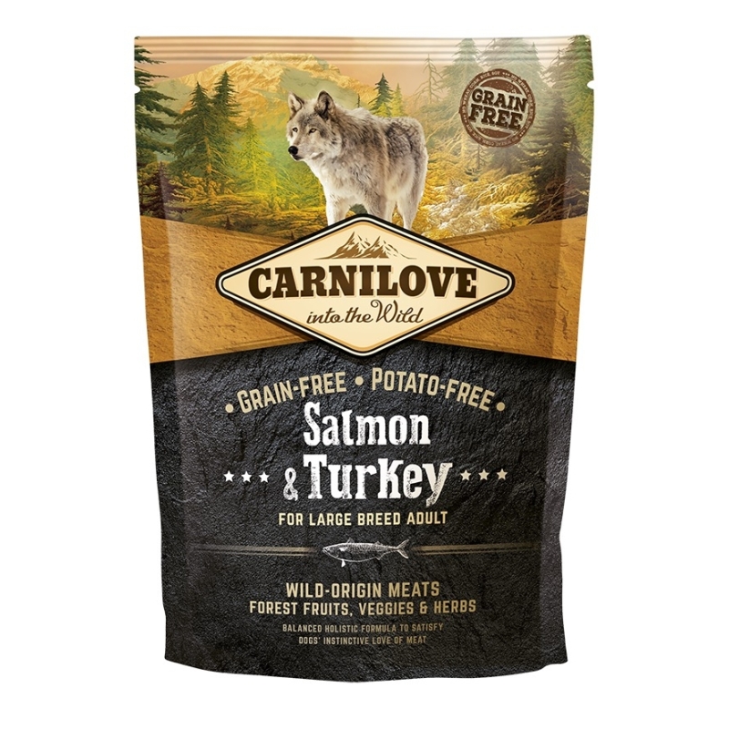 Carnilove Salmon & Turkey for Large Breed Adult koeratoit 1,5 kg Carnilove Salmon & Turkey for Large Breed Adult koeratoit 1,5 kg