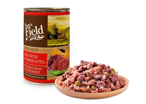 Sam's Field Beef with Pumpkin & Pea konserv koertele 400g
