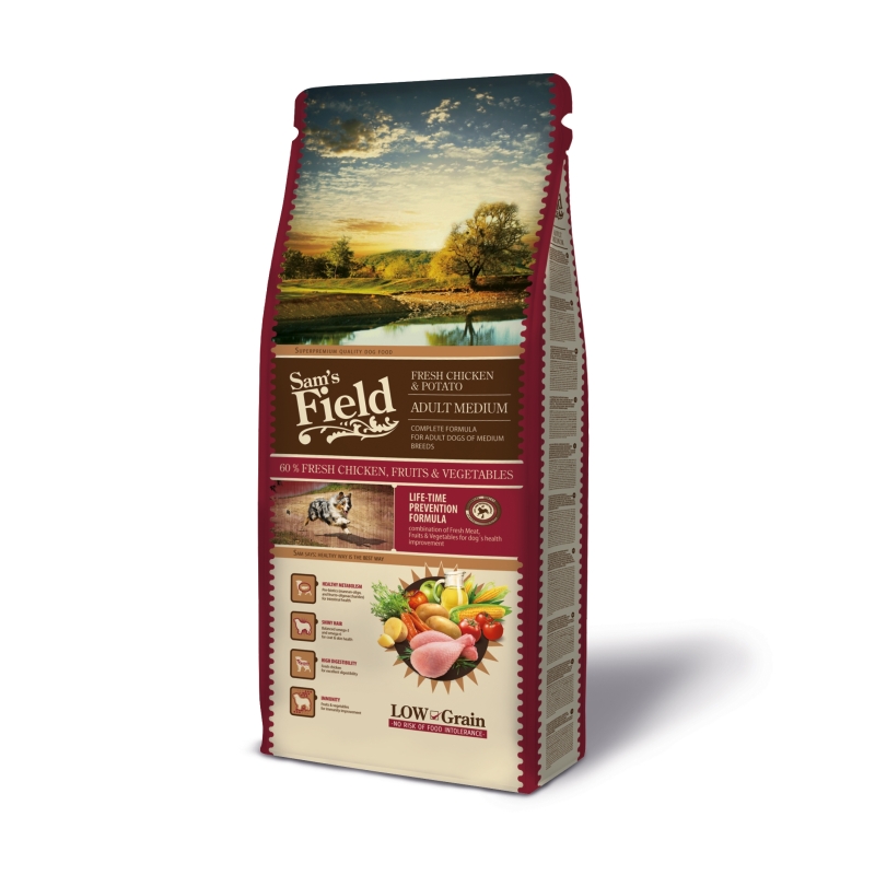 Sam's Field Adult Medium Chicken koeratoit 2,5 kg Sam's Field Adult Medium Chicken koeratoit 2,5 kg