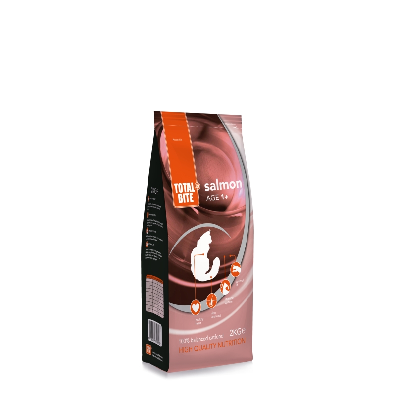 Total Bite kassitoit lõhega 2kg Total Bite kassitoit lõhega 2kg