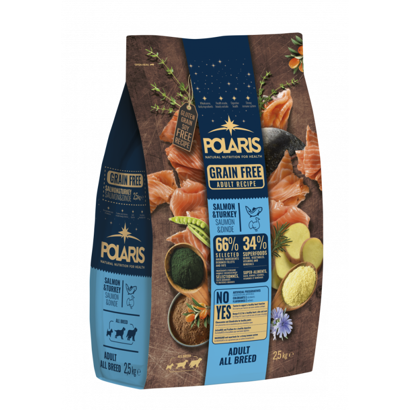 Polaris grainfree adult Salmon & Turkey 2,5 kg
