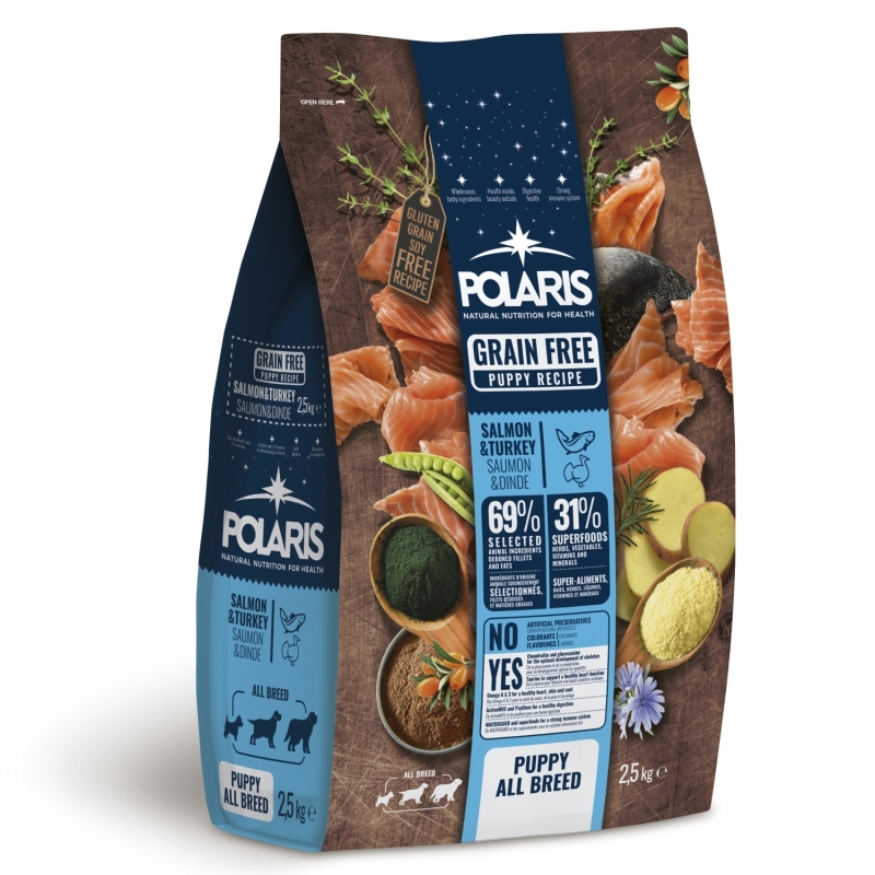 Polaris grainfree puppy Salmon & Turkey 2,5kg Polaris grainfree puppy Salmon & Turkey 2,5kg