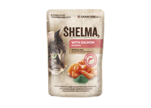 Shelma kassieine lõhefileed spirulinaga kastmes 28x85g