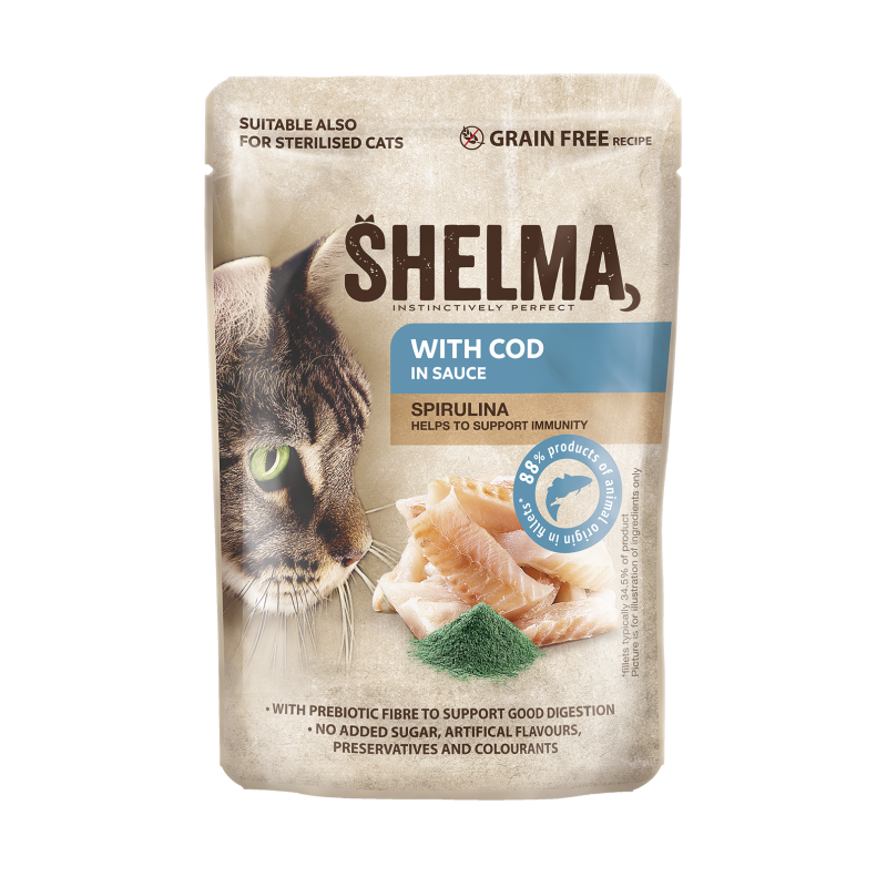 Shelma kassieine tursafileed spirulinaga kastmes 28x85g Shelma kassieine tursafileed spirulinaga kastmes 28x85g