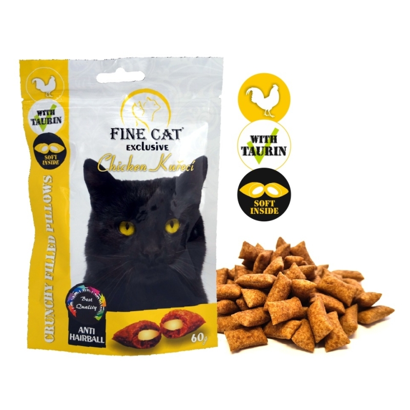 FINE CAT KARVAPALLIDE VASTU kana täidisega padjad 60g FINE CAT KARVAPALLIDE VASTU kana täidisega padjad 60g