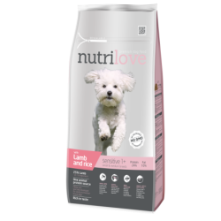 Nutrilove sensitive lamb&rice small-medium koeratoit 8kg