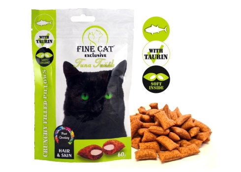 FINE CAT HAIR&SKIN tuunikala täidisega padjad kassidele  60g