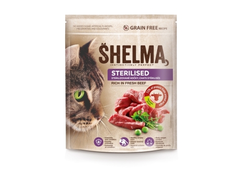 Shelma steril.kassidele värske loomalihaga, teraviljavaba 1,4kg
