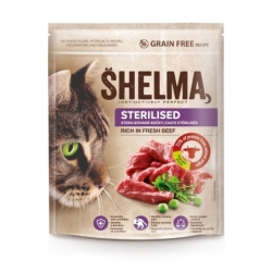 Shelma steril.kassidele värske loomalihaga, teraviljavaba 1,4kg