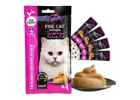 FINE CAT Exclusive PARDI-JA KANAGA Kreemjas suupiste kassidele .4x15g