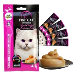 FINE CAT Exclusive PARDI-JA KANAGA Kreemjas suupiste kassidele .4x15g