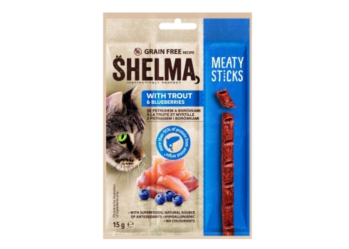 Shelma forelli ja mustikaga pulgad kassidele  15g