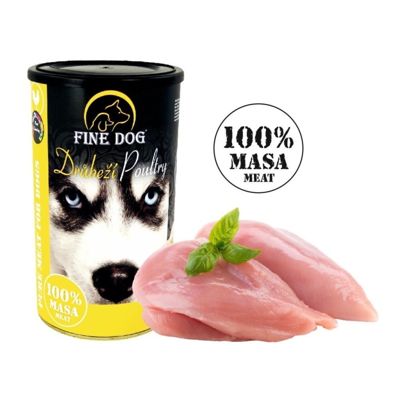 Fine Dog linnulihakonserv koertele 100%liha 1200g Fine Dog linnulihakonserv koertele 100%liha 1200g