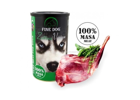Fine Dog hirvekonserv koertele 100%liha 1200g