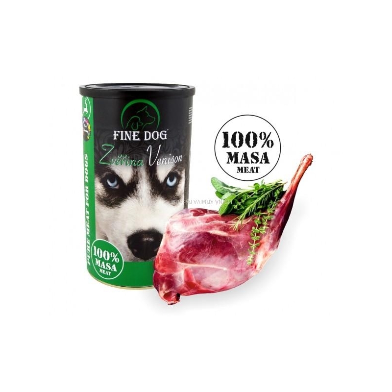 Fine Dog hirvekonserv koertele 100%liha 1200g Fine Dog hirvekonserv koertele 100%liha 1200g