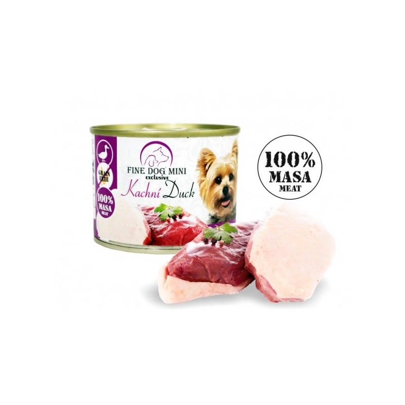 FINE DOG MINI EXCLUSIVE konserv part 100% LIHA 200g FINE DOG MINI EXCLUSIVE konserv part 100% LIHA 200g