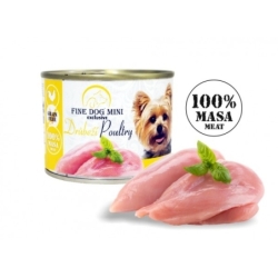 FINE DOG MINI EXCLUSIVE konserv linnulihaga 100% LIHA 200g