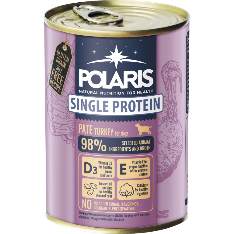 Polaris kalkuniga monoproteiin koerakonserv 6x400g Polaris kalkuniga monoproteiin koerakonserv 6x400g