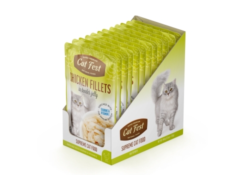 Cat Fest Chicken fillets in jelly einekotike kassile 12x70g