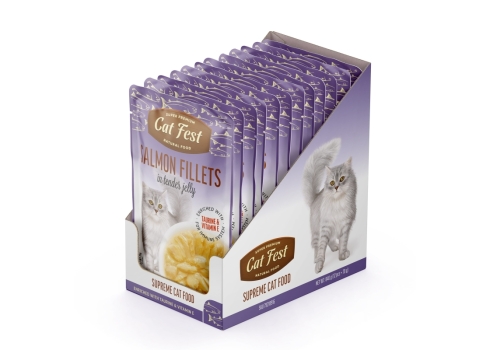 Cat Fest Salmon fillets in jelly einekotike kassile 12x70g
