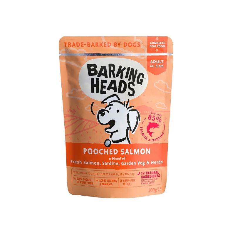 Barking Heads koera einekotike lõhega 300 g Barking Heads koera einekotike lõhega 300 g