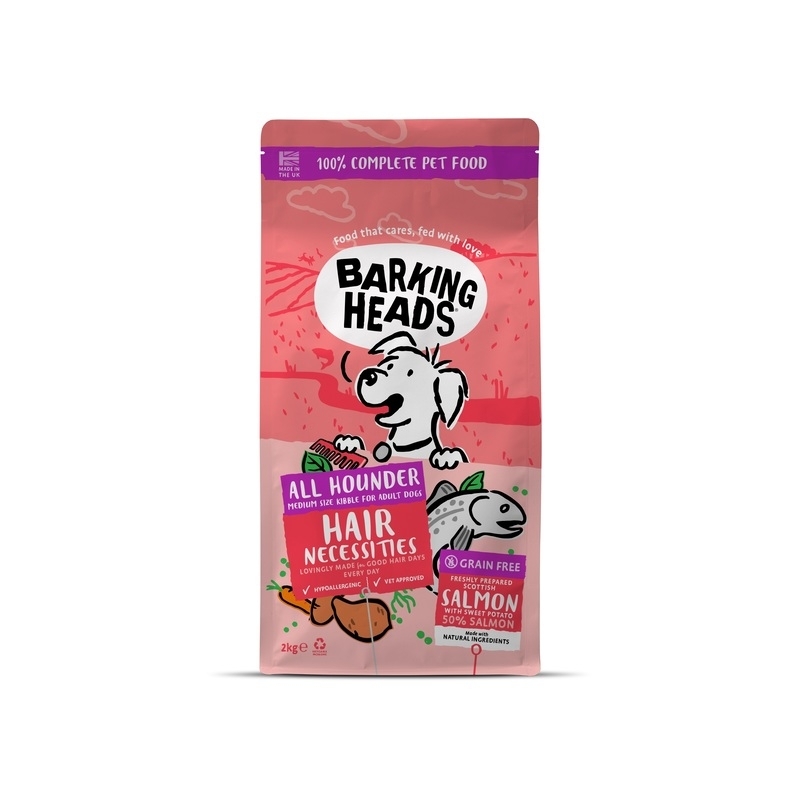 Barking Heads Hair Necessities koera kuivtoit lõhega, 2 kg Barking Heads Hair Necessities koera kuivtoit lõhega, 2 kg