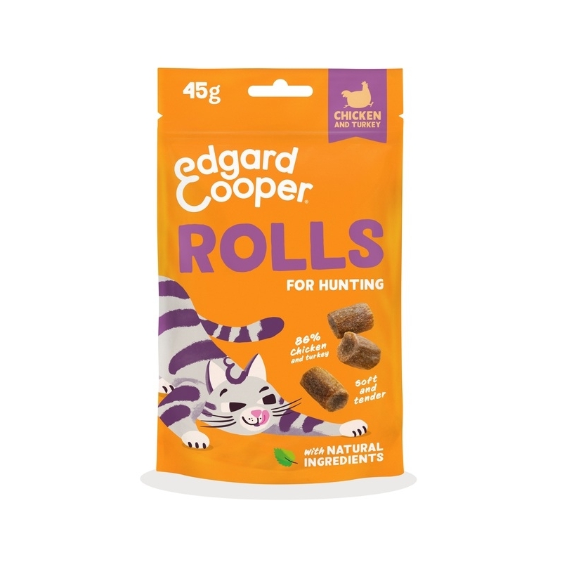 Edgard Cooper kassi maius Rolls, kana-kalkun 45g Edgard Cooper kassi maius Rolls, kana-kalkun 45g