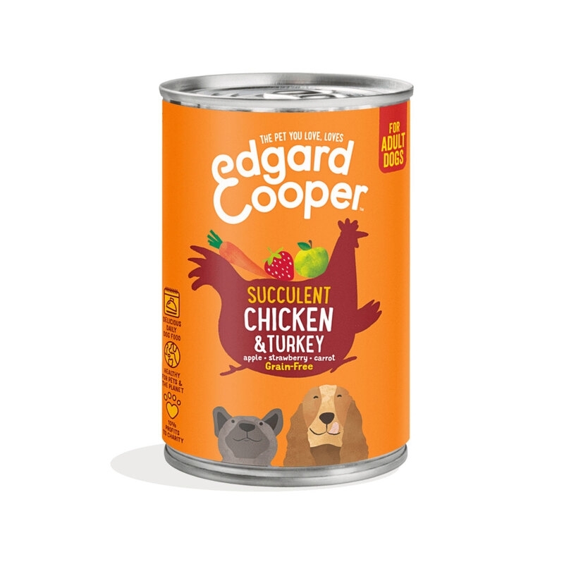 Edgard Cooper konserv koerale, kanaliha- ja kalkuniga, 400 g Edgard Cooper konserv koerale, kanaliha- ja kalkuniga, 400 g