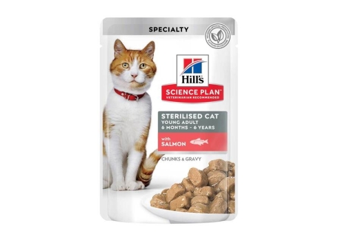 Hill's Science Plan Young Sterilized kassi einekotike lõhega 85g