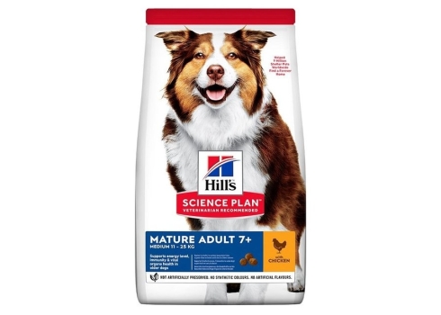Hill's Science Plan Mature koeratoit kanaga keskmisele koerale 2,5kg