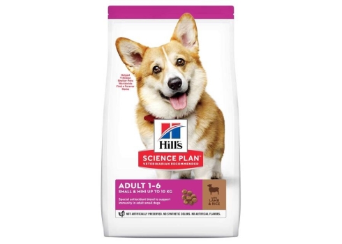 Hill's Science Plan koeratoit lamba & riisiga väiksele koerale 1,5kg