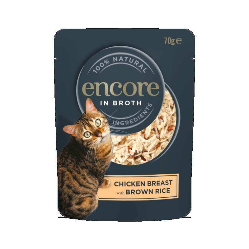 Encore einekotike kassidele, kana-pruun riis 70 g Encore einekotike kassidele, kana-pruun riis 70 g