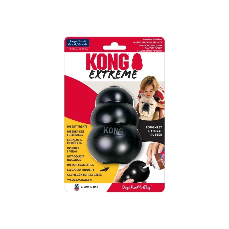 KONG Extreme täidetav koera mänguasi L, must KONG Extreme täidetav koera mänguasi L, must