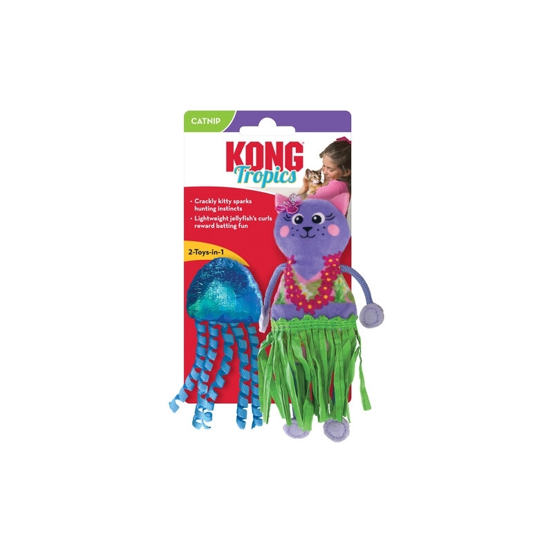 KONG Tropics Hula 2IN1 mänguasi kassile KONG Tropics Hula 2IN1 mänguasi kassile