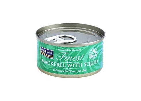 Fish4Cats konserv kassile, makrelli ja kalmaariga, 70 g
